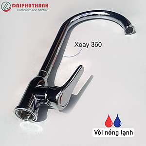 COMBO Chậu Rửa Chén Bát 1 Hộc 60x45cm Có Chân Cao 81cm Kèm Vòi Inox Nóng Lạnh - Gồm kệ chân, chậu, vòi, bộ xả, tặng đầu xịt xà bông