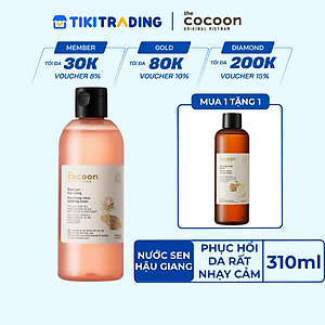 Nước sen Hậu Giang (toner) giúp phục hồi cho da rất nhạy cảm Cocoon 310ml