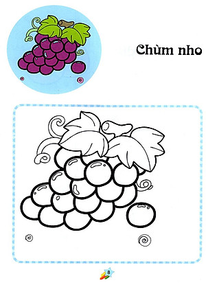 Sách 123 Nào Ta Tô Màu! - Hoa Quả