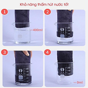 Khăn lau xe ô tô đa năng microfiber xám không để lại bụi vải, không để lại vệt nước, khổ to, không phai màu TÂM LUÂN Chổi lau tẩm dầu - Hàng chính hãng
