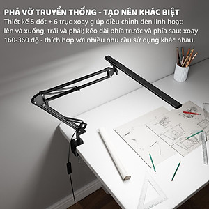 Đèn bàn học bảo vệ mắt DandiHome Ergo Edge chống cận để làm việc, học tập có thể kéo dài và gấp gọn - 3 phiên bản