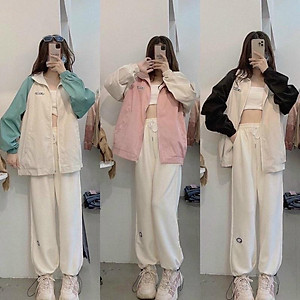 Áo khoác bomber nữ nam unisex gió jacket dù 2 lớp cúc bấm form rộng local brand ulzzang phong cách hàn quốc đep RECORDS