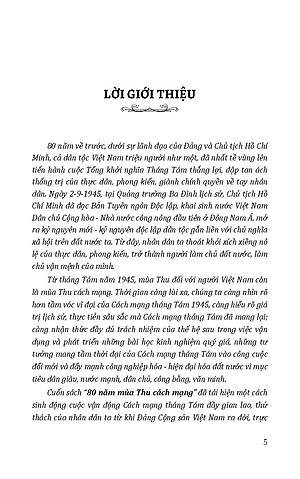 Kỷ Niệm 80 Năm Quốc Khánh Nước Cộng Hòa Xã Hội Chủ Nghĩa Việt Nam: 80 Năm Mùa Thu Cách Mạng 