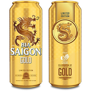 Thùng 18 lon bia SAIGON GOLD - 330ml - Mới