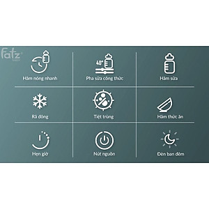 Máy hâm sữa tiệt trùng điện tử 2 bình - Duo 6 - Fatzbaby FB3090CY