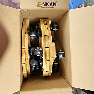 Đế Kê Chậu Cây Có Bánh Xe ANKAN, R30cm Làm Giá Đỡ Kệ Hoa Cây Cảnh, Màu Vàng Nắng, Chịu Tải 150Kg