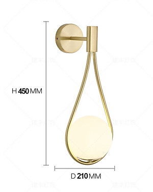 Đèn tường EKEY kiểu dáng sang trọng, hiện đại - kèm bóng LED chuyên dụng.