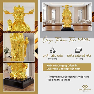 Quà tặng khai trương: Tượng Thần tài phong thuỷ mạ vàng 24K