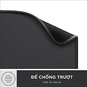 Miếng lót chuột Logitech Studio Series - Đế cao su chống trượt, lướt dễ dàng, bề mặt chống đổ tràn, bền bỉ, nhỏ gọn, hiện đại - Hàng Chính Hãng