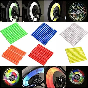 Que Phản Quang Gắn Nan Hoa, Căm Tăm Xe Đạp Trang Trí Bánh Xe Đạp An Toàn Ban Đêm (12 chiếc/75mm) Mai Lee