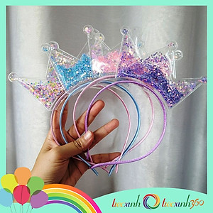 Băng đô cài tóc vương miện nhiều màu