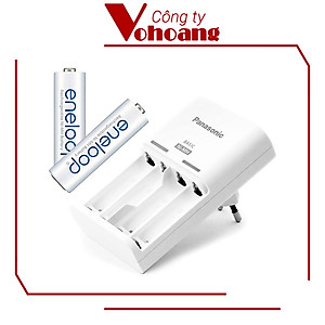 Bộ sạc và pin PANASONIC Eneloop CC51E ( 2 viên AA 2000mAh) - Hàng chính hãng