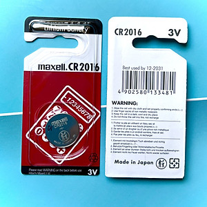 Pin Maxell CR2016 Lithium 3V Cao Cấp Made In Japan Date 2031