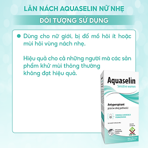 Combo 2 Lăn Khử Mùi AQUASELIN Sensitive Women Không Gây Thâm Nách, Ố Vàng Áo - 50ml