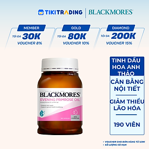 Tinh Dầu Hoa Anh Thảo Hỗ Trợ Cân Bằng Nội Tiết Tố Blackmores Evening Primrose Oil Lọ 190 Viên