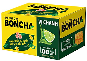 Thùng 24 Chai Trà Mật Ong vị Chanh BONCHA 450ml bao bì Tết