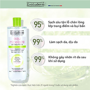 Nước tẩy trang Evoluderm Eau Micellaire 500ml