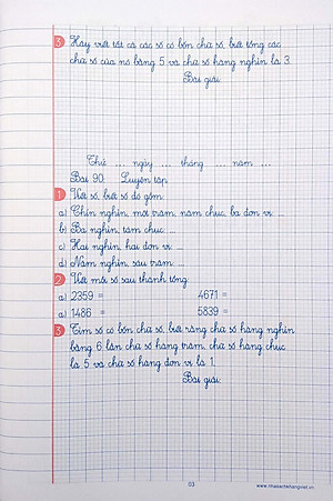 Vở Ô Li Bài Tập Toán Lớp 3 - Quyển 2