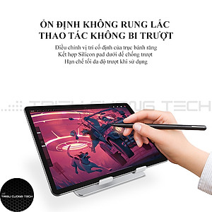 Giá Đỡ Dành Cho Máy Tính Bảng iPad Tablet Điện Thoại (All size) Hợp Kim Nhôm Nguyên Khối Xoay Chuyển 360 Độ-Nâng Hạ Điều Chỉnh Góc Nhìn Tùy Thích-Gấp Gọn Tiện Lợi-Hàng Chính Hãng