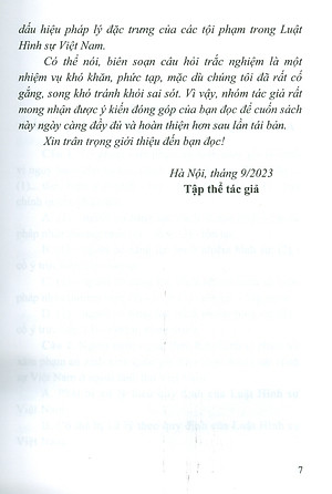 Trắc Nghiệm Luật Hình Sự Việt Nam - Phần Các Tội Phạm (Sách tham khảo; Tái bản có sửa chữa, bổ sung)