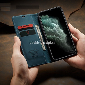 Bao da dạng ví dành cho iPhone 13 Pro Max hiệu caseme chống sốc chống va đập bụi bẩn, có ngăn đựng tiền, đựng thẻ tiện dụng - Hàng chính hãng
