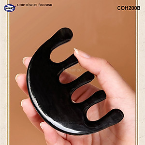 Lược Sừng Dưỡng Sinh 5 Răng - Mát Xa Da Đầu Đả Thông Kinh Lạc Chuyên Dùng Cho Spa - COH200B