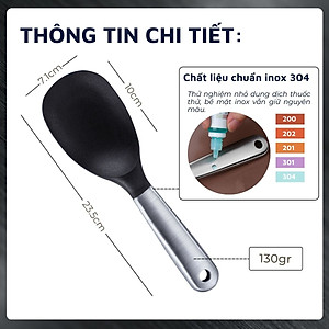 Muỗng rang silicon DandiHome cao cấp chịu nhiệt cực tốt dùng để nấu ăn