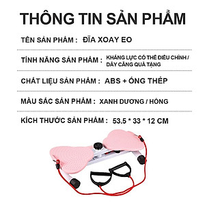 Bàn xoay eo 3004R Xoay eo giảm cân, tập bụng, kết hợp massage chân