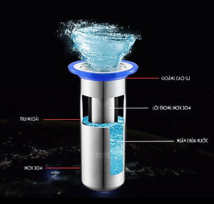 Phụ kiện Ngăn mùi nhà tắm - INOX 304 lắp thoát sàn chống mùi hôi ngăn vi khuẩn trào ngược lên – DH2011