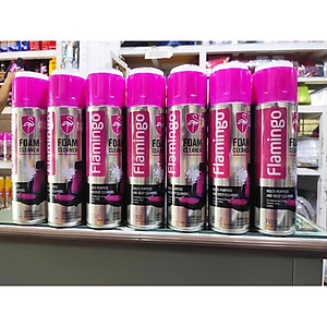 Bình Xịt bọt tẩy đa năng Vệ Sinh Ghế Da Nội Thất ô tô Flamingo F002 650ml 