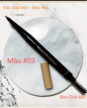 Bút Chì Sáp Kẻ Lông Mày Chống Trôi Lõi Siêu Mịn Kissme Heavy Rotation Eyebrow Pencil (0,09 G)