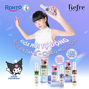 Xịt khử mùi Refre x Kuromi Natural/Whitening Perfume 30ml