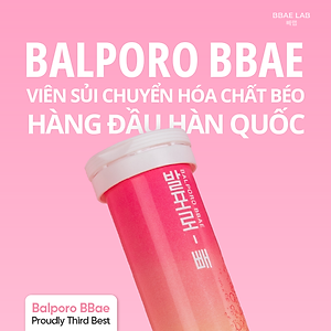Viên sủi chuyển hoá chất béo Balporo BBae Hàn Quốc, hỗ trợ giảm cân, dưỡng da sáng mịn, phân phối độc quyền bởi BBae Lab