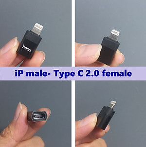[ Type C  Adapter ] Đầu chuyển type C sang USB 3.0  / iP hỗ trợ OTG cho điện thoại tablet laptop hoco UA17 _ hàng chính hãng
