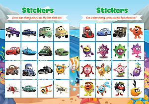 Sách Cùng Khủng Long Tập Viết Chữ Cơ Bản - Chữ Cái Tiếng Việt Viết Hoa - Quyển 6 - Sticker Bé Trai