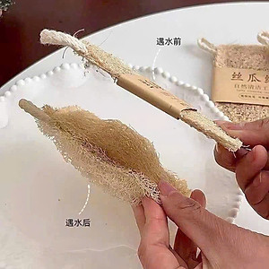 Miếng Rửa Chén Xơ Mướp Khô Chống Dầu Mỡ, Bọt Biển Tự Nhiên, Dễ Dàng Làm Sạch Bát Dĩa - HÀNG CHÍNH HÃNG MINIIN