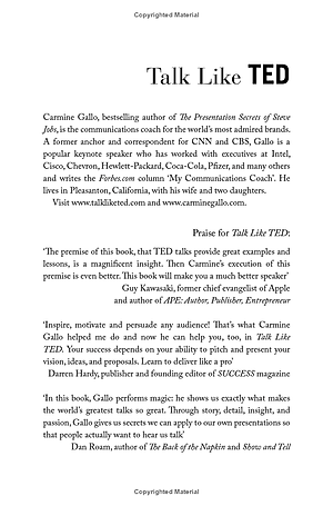Talk Like TED: The 9 Public Speaking Secrets Of The World's Top Minds