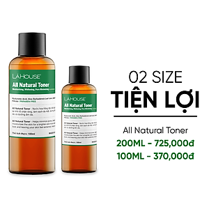 Nước hoa hồng giúp làm sáng da Lá House Lá Care All Natural Toner 200ml/100ml