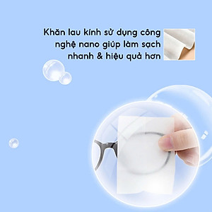 Khăn Lau Kính Nano Hộp 100 Miếng Khăn Giấy Chống Bám Hơi Nước, Chống Mờ Sương, Mồ Hôi, Chống Nhờn - Hàng Loại 1