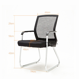 Ghế khách ghế hội nghị CV4604-M Nội thất Capta Ghế họp ghế đào tạo Ghế lưng lưới nệm vải màu đen khung nhựa đen 