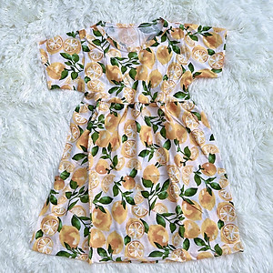 Váy đầm bé gái tay ngắn thun cotton co giãn giao nhiều hoạ tiết khác nhau cho khách MamLa