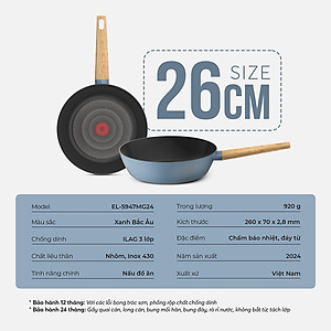 Chảo chống dính vân gỗ Elmich Nature EL-5947MG