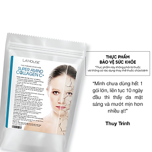 Collagen bổ sung Vitamin C tăng khả năng chống oxy hóa Lá House Pure Amino Collagen C+ (6.5g*30gói)