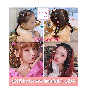 Bộ 10 kẹp tóc mini nhí nhiều màu sắc Hàn Quốc cho bé gái dễ thương