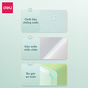 File lá file đựng tài liệu A4 30/40/60 lá Deli - Tệp đựng tài liệu học sinh Bìa file lưu trữ nhiều ngăn có thể mở rộng