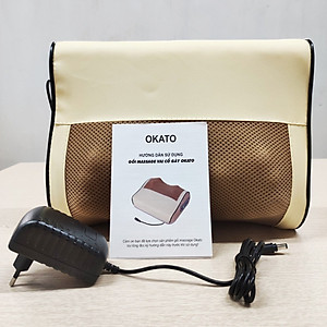 Gối massage cổ vai gáy thắt lưng kết hợp xoa bóp chườm nóng giúp giảm đau hiệu quả