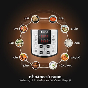Nồi áp suất điện đa năng Elmich 6L PCE 1809OL - Hàng Chính Hãng