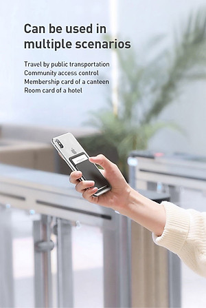 Ốp Lưng Đựng Thẻ Siêu Mỏng Gắn Lưng Điện Thoại Silicon 3M-Chính Hãng Baseus