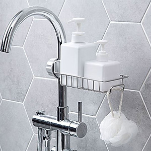 Kệ đựng đồ rửa chén bát Xoong nồi , kệ inox gắn vòi nước đa năng giá để giẻ rửa bát dụng cụ nhà bếp tiện dụng Kitchen