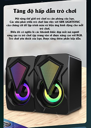 Loa máy tính Game thủ LDK.ai RGB 2.1 LeeFei - Hàng chính hãng